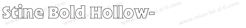 Stine Bold Hollow字体转换